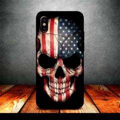 american flag skull iPhone X Case