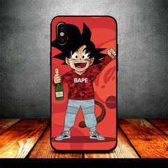 son goku wears bape iPhone X Case